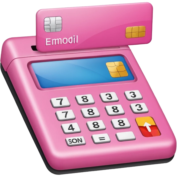 credit card pink point of sale emoji