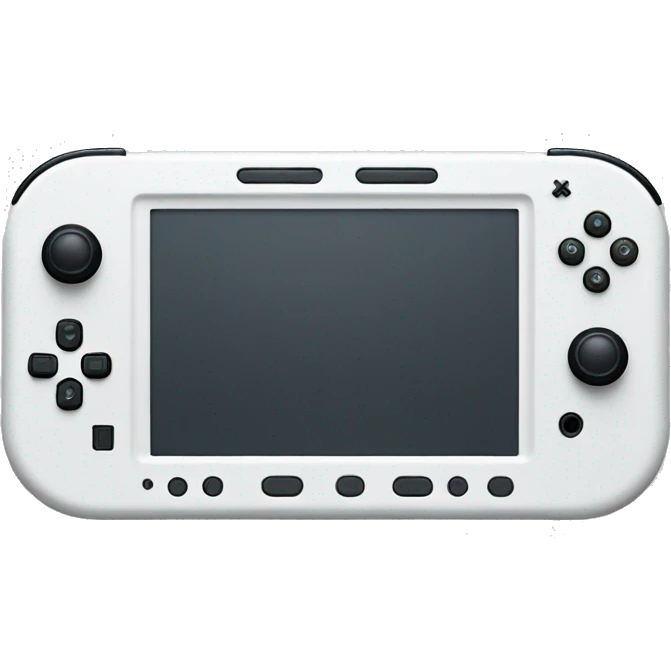 White Nintendo switch game console emoji