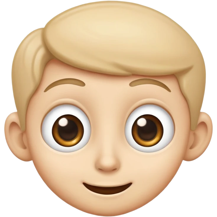 happy cartoon character with big eyes emoji