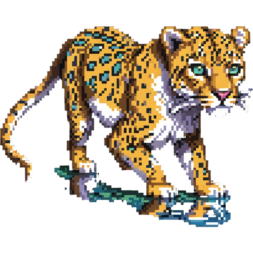 leopard with fish-like features emoji