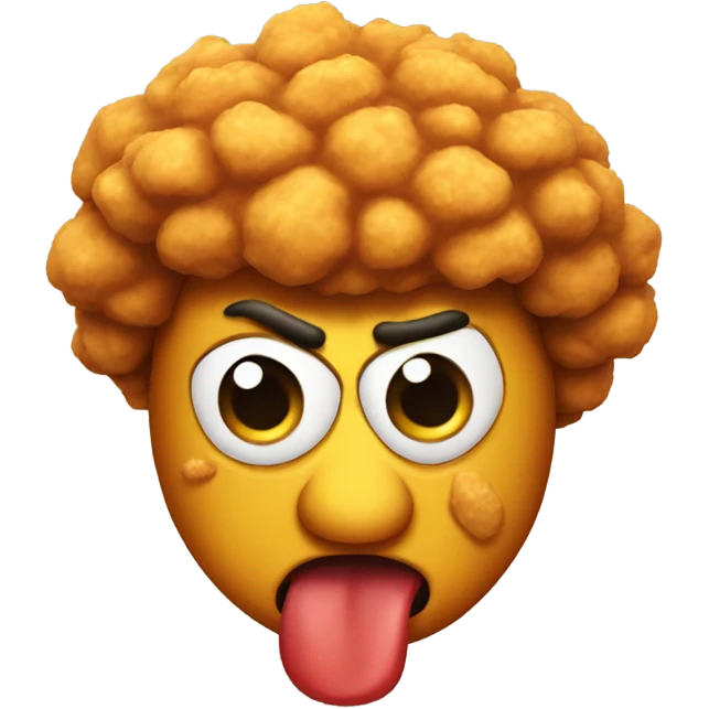 Angry fried chicken emoji