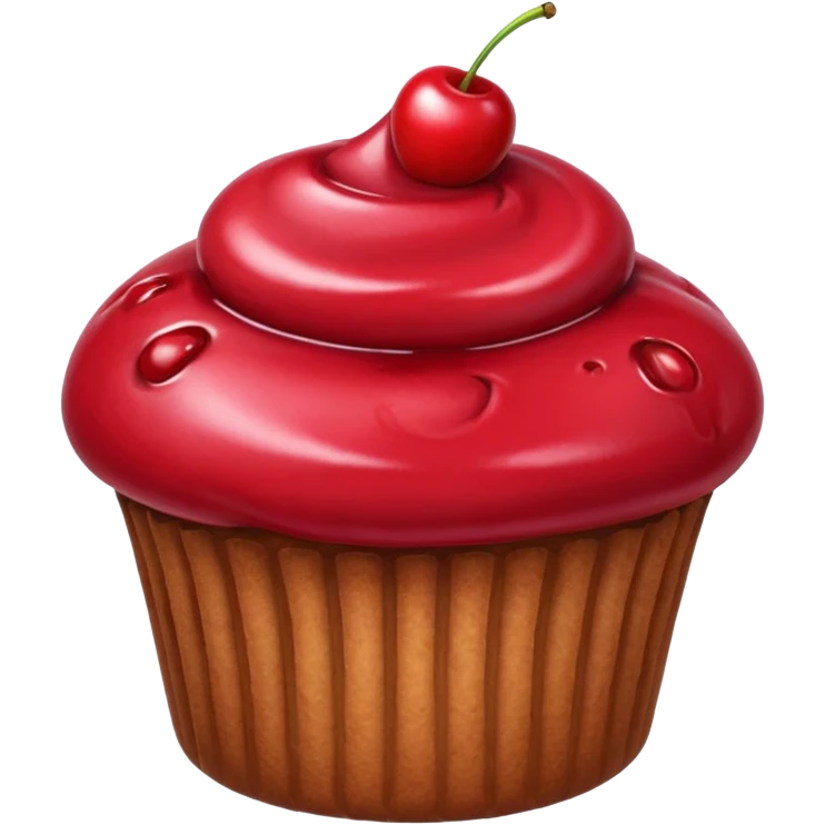 burgundy muffin cherry on top emoji