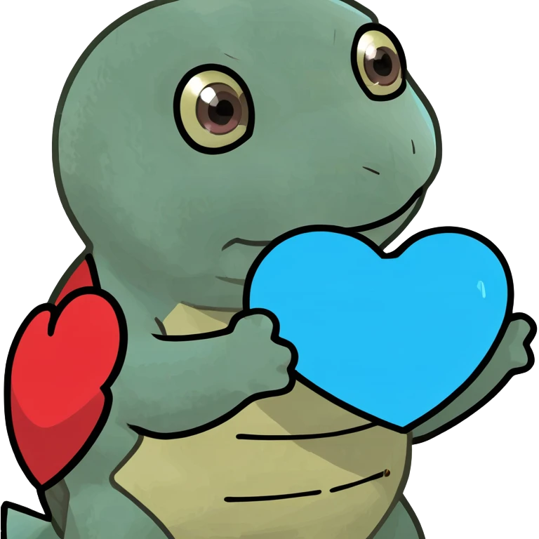 Squirtle with heart emoji