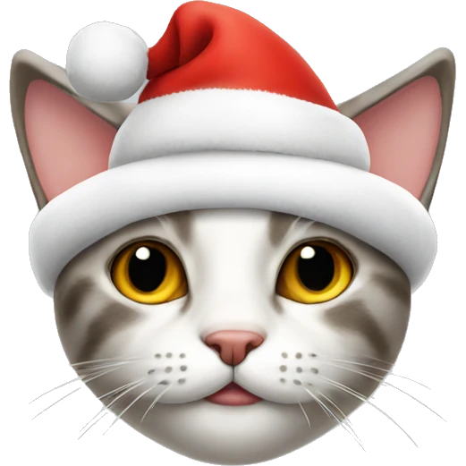 Cat with Santa hat emoji