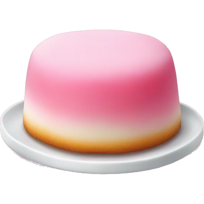 pink mochi cake on a plate emoji