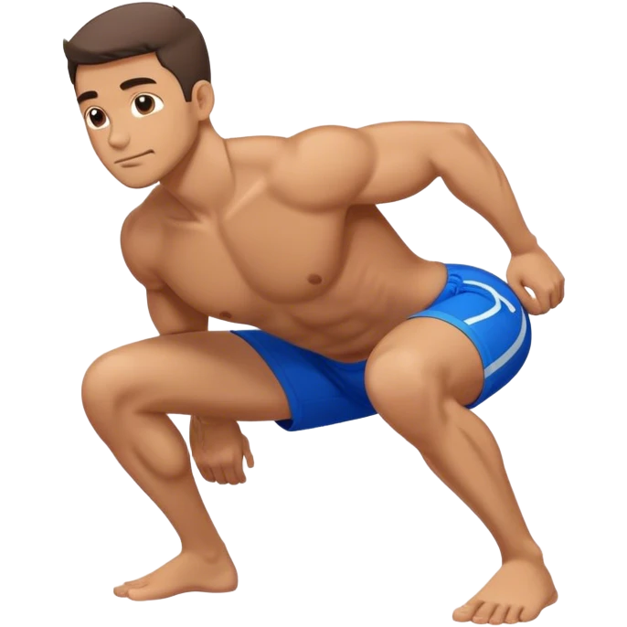 glute-bridges-exercise guy with blue shorts  emoji