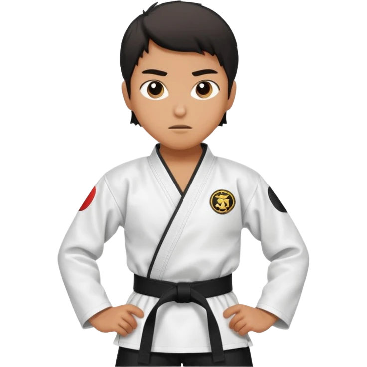 Perfecto pero el uniforme debe ser de taekwondo de ATA cinturón negro emoji