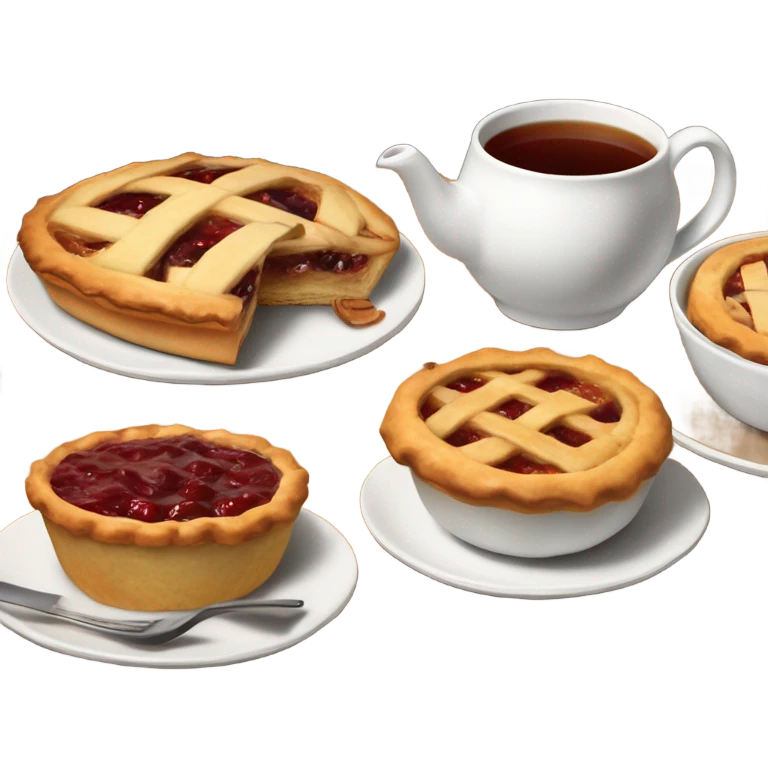 Tea with pies emoji