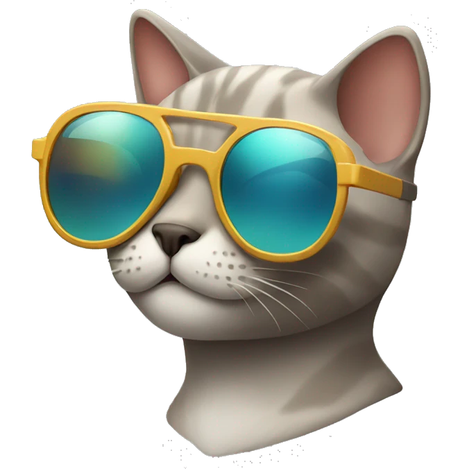 Cat with sunglasses emoji