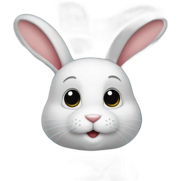 rabbit in a Ukrainian flag emoji