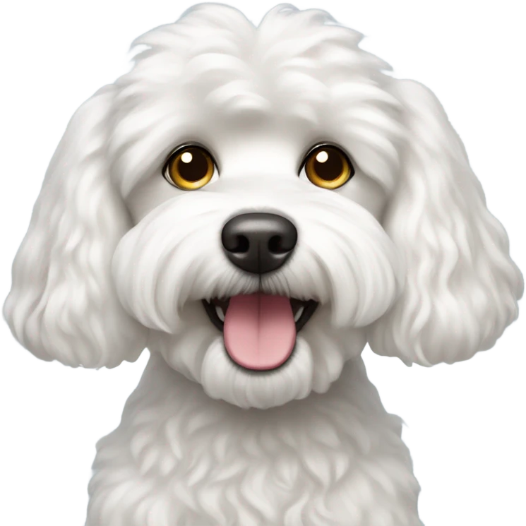 white maltese poodle dog emoji