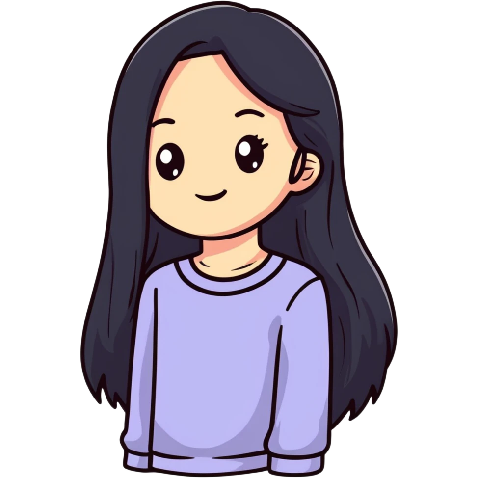 Girl pink 'ong hair emoji