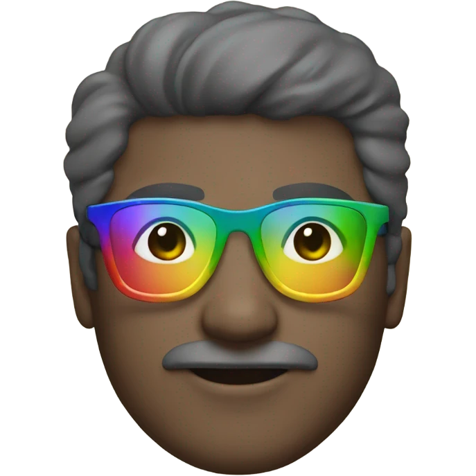 Rainbow glasses emoji