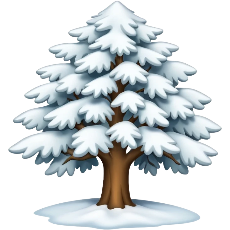 snowy tree emoji