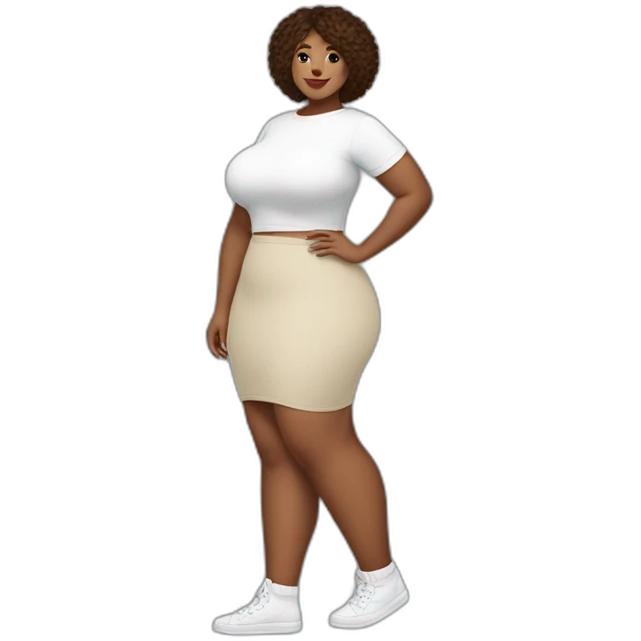 full body curvy-beauty-long-white-socks small lifted skirt both sides emoji