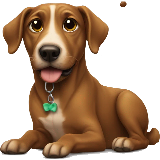 dog and poop emoji