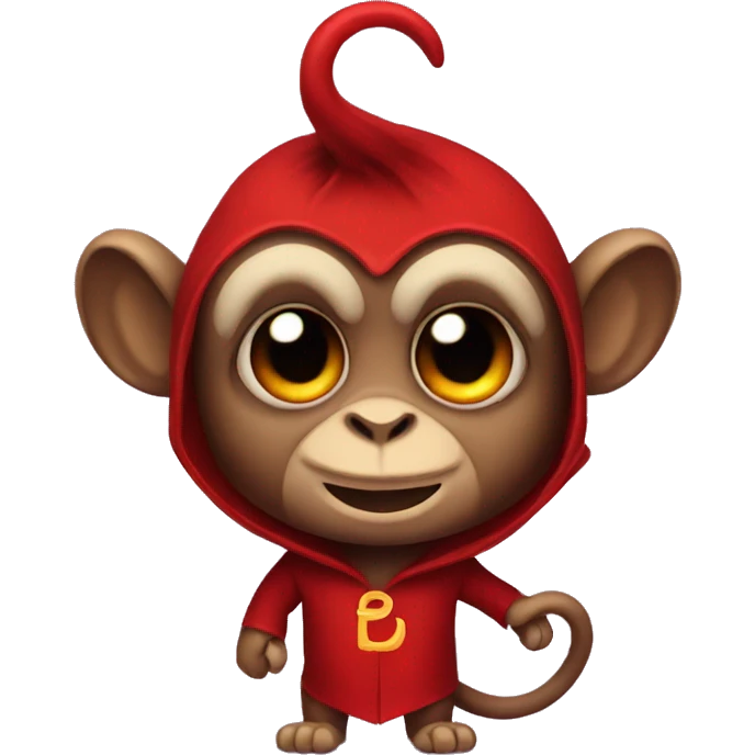 monkey dressed as a devil emoji