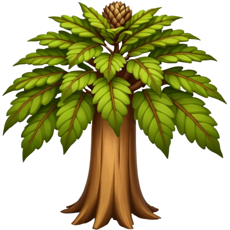 lepidodendron palmera tronco de escamas hojas con semillas cafe emoji