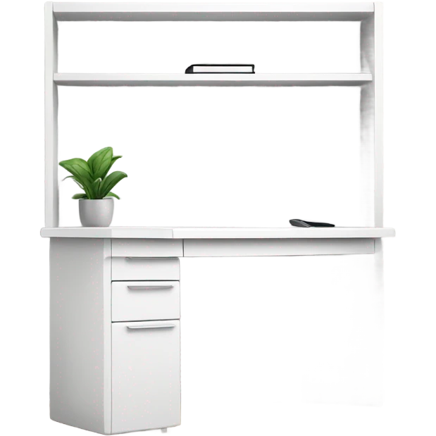 clean white modern desk emoji