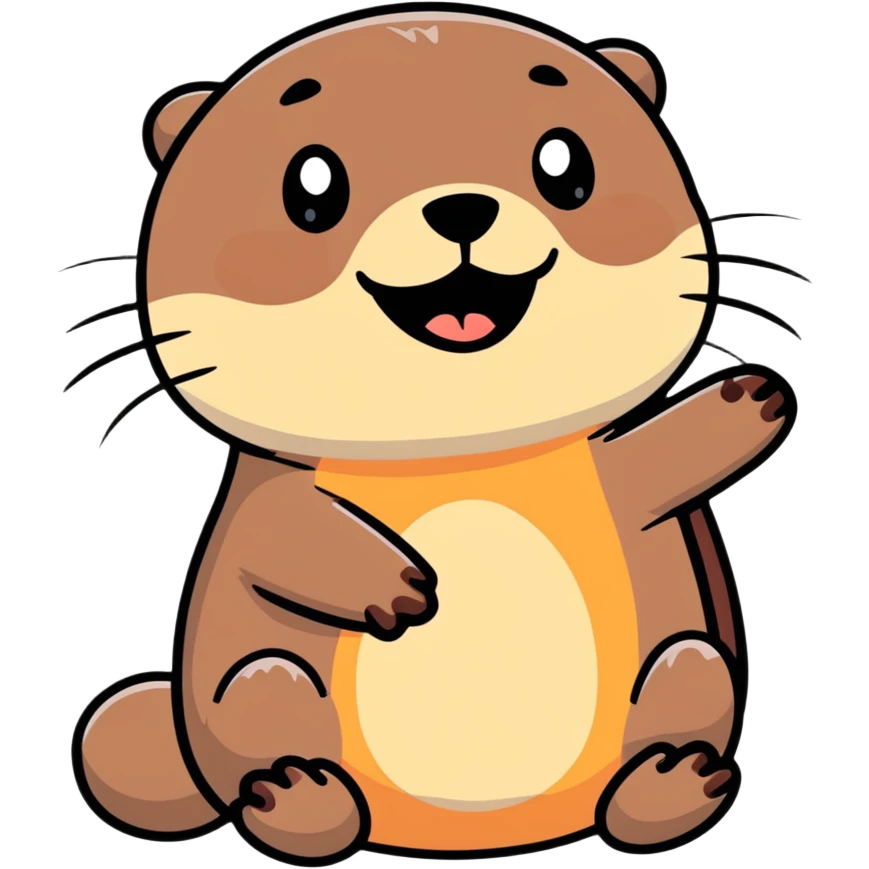 Una nutria riéndose  emoji