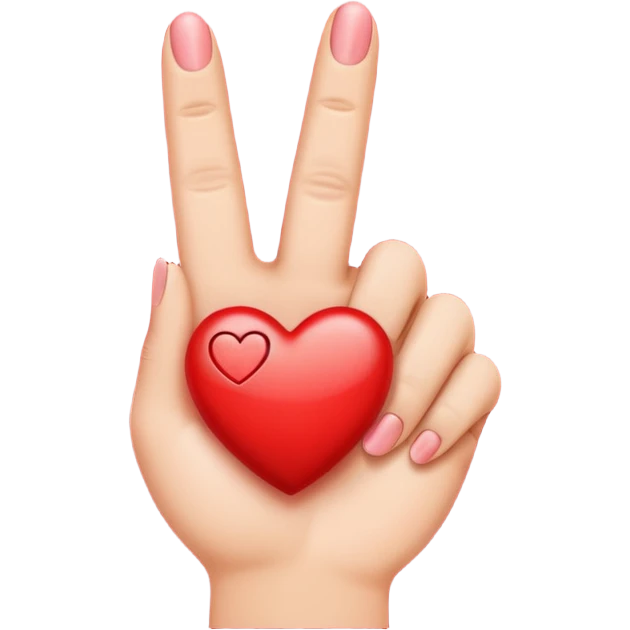 Heart with middle finger emojis emoji