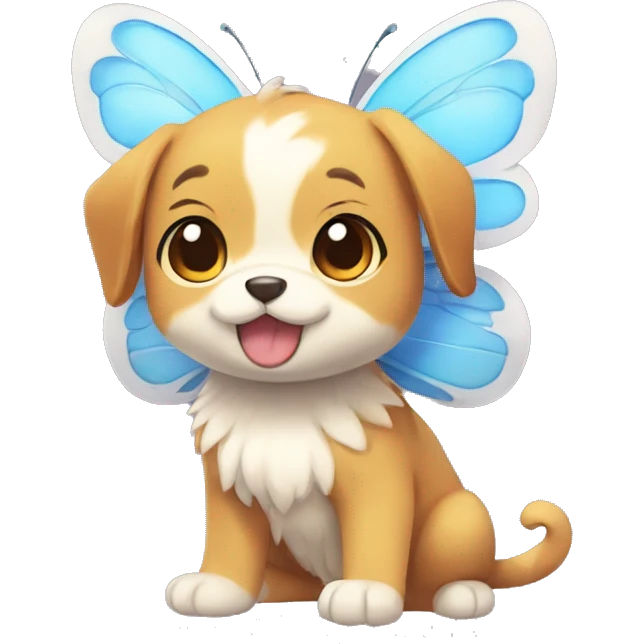 Kawaii Butterfly-Puppy-Pokémon-Fakémon Full Body emoji