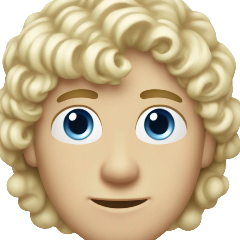 3/4 profile light curl blonde 30yo man blue eyed pale skin emoji