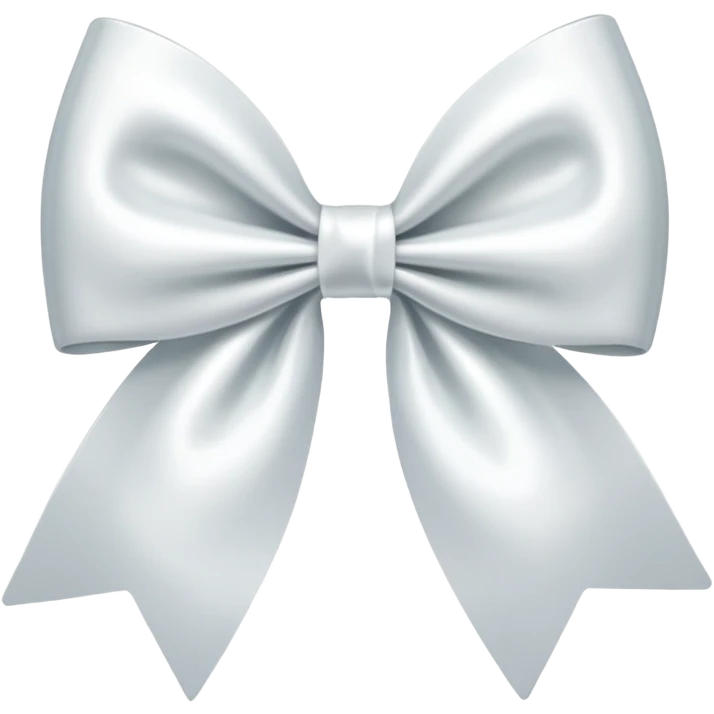 white satin bow emoji