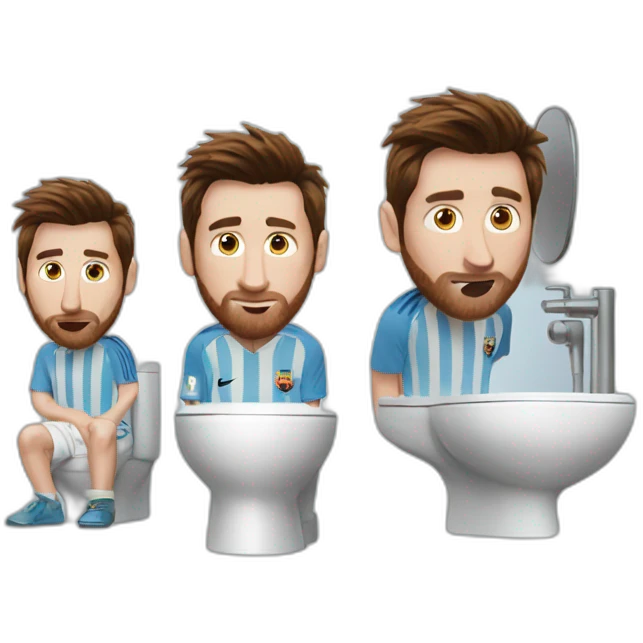 Messi au toilette emoji