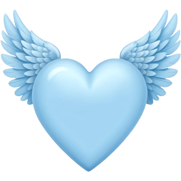 Light Blue heart with wing 🩵🪽 emoji