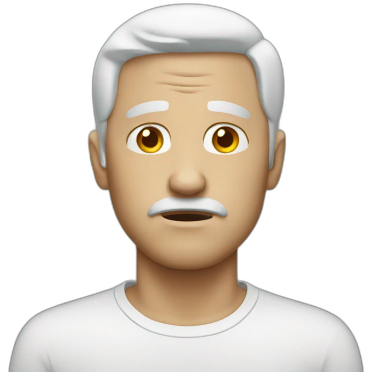 White man sad emoji