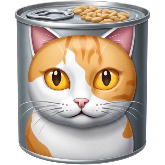 a flat round cat food can emoji