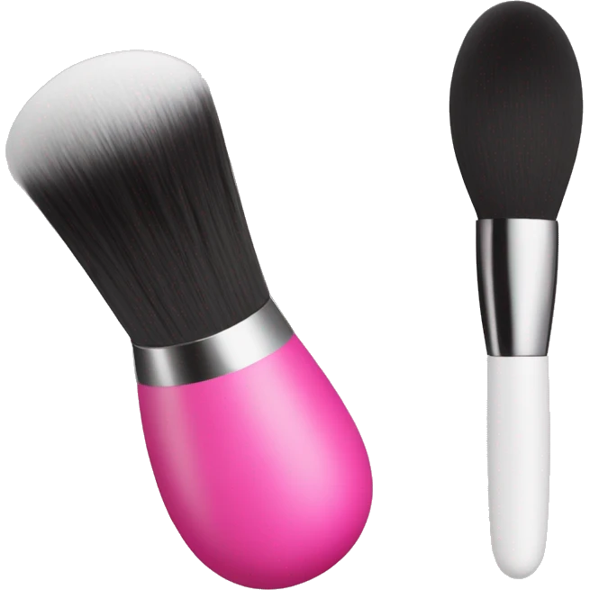 makeup brush and beauty blender emoji