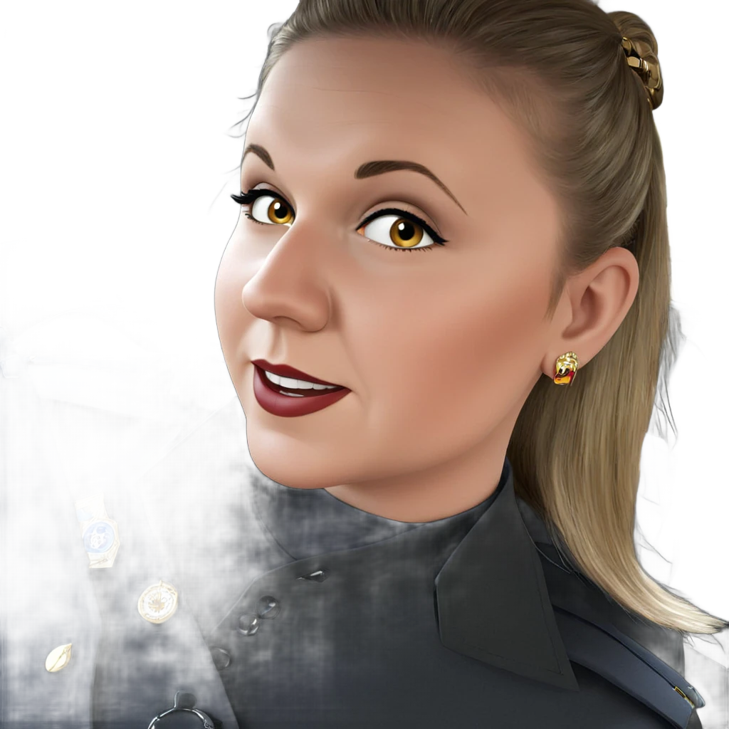 girl in uniform with jewelry emoji