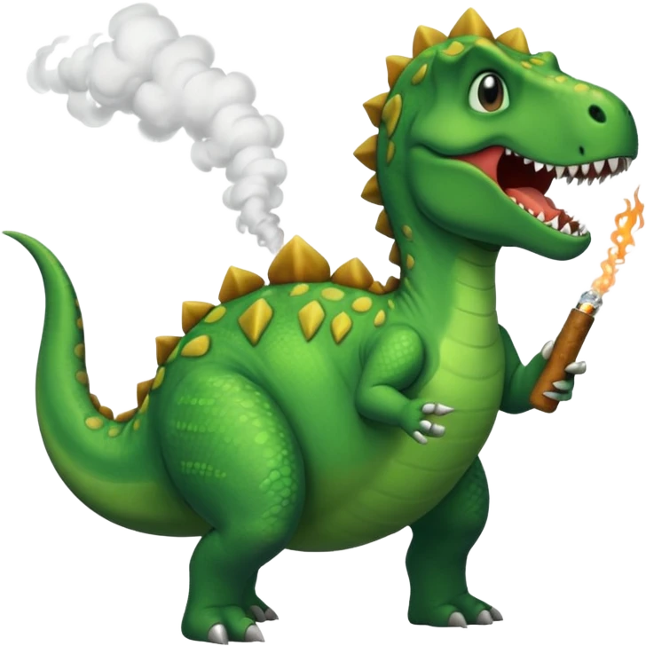 Dinosaur smoking  emoji
