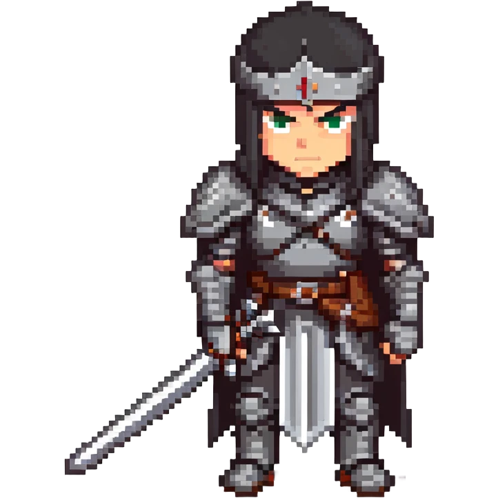 Guts from Berserk, black swordsman with massive sword, one eye, black armor, serious expression emoji