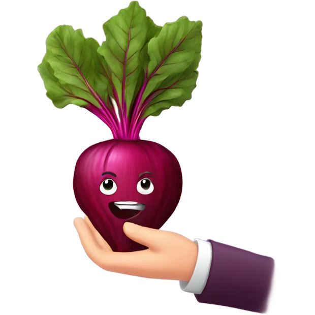 beetroot with mirror in hand emoji