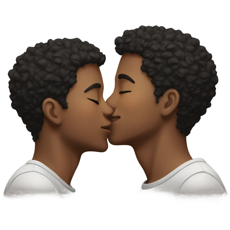 Yaoi boys kissing emoji