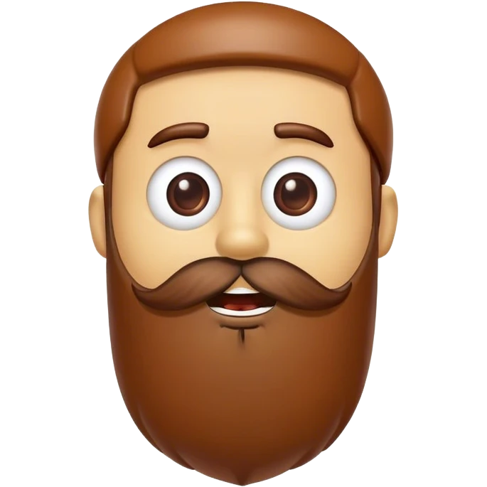 Brown M&M with a Beard 
 emoji