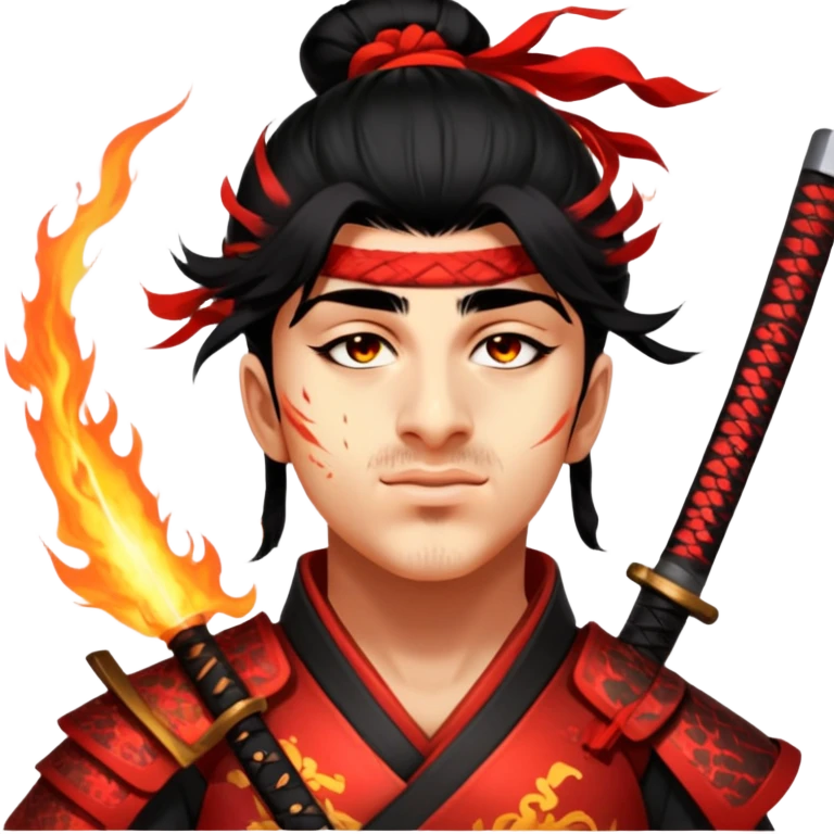 Fire-Wielding Samurai emoji