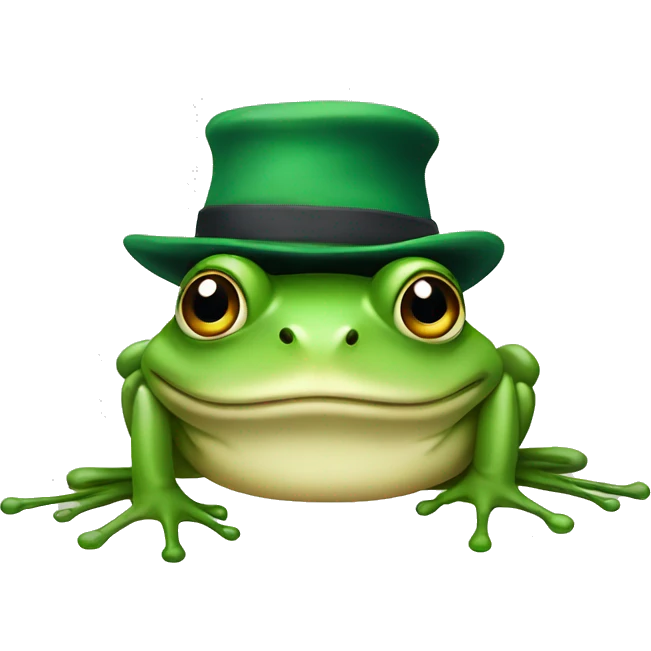 frog with hat emoji