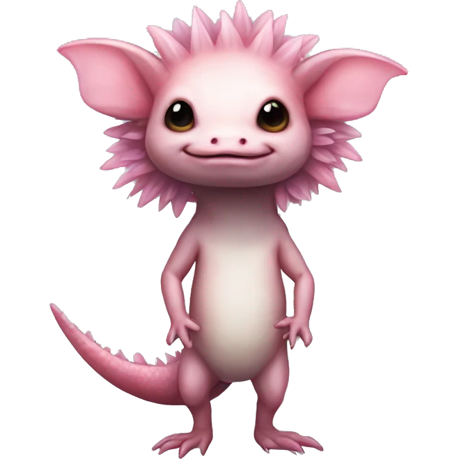Axolotl furry anthropomorphic full body emoji