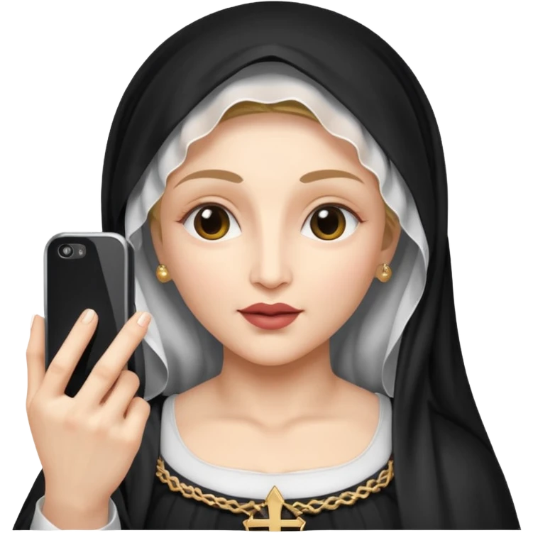 emoji della madonna che si scatta un selfie 
 emoji
