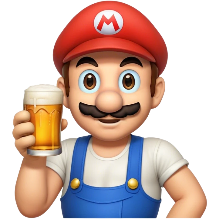 Super Mario drunk emoji