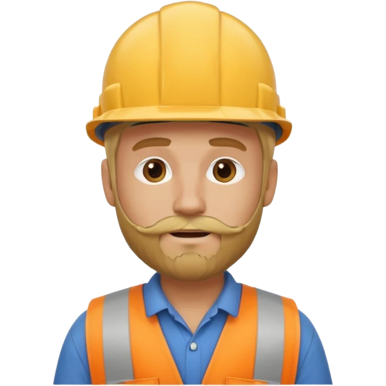 blond man with beard construction worker emoji