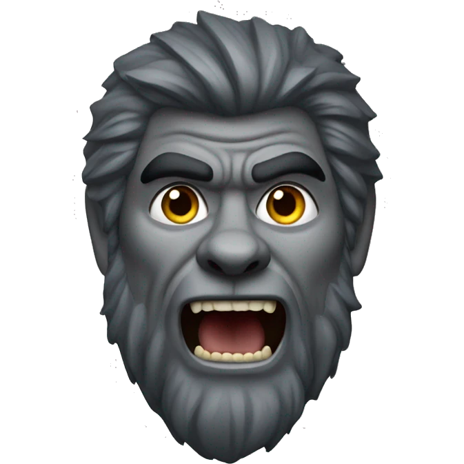 The wolf man emoji
