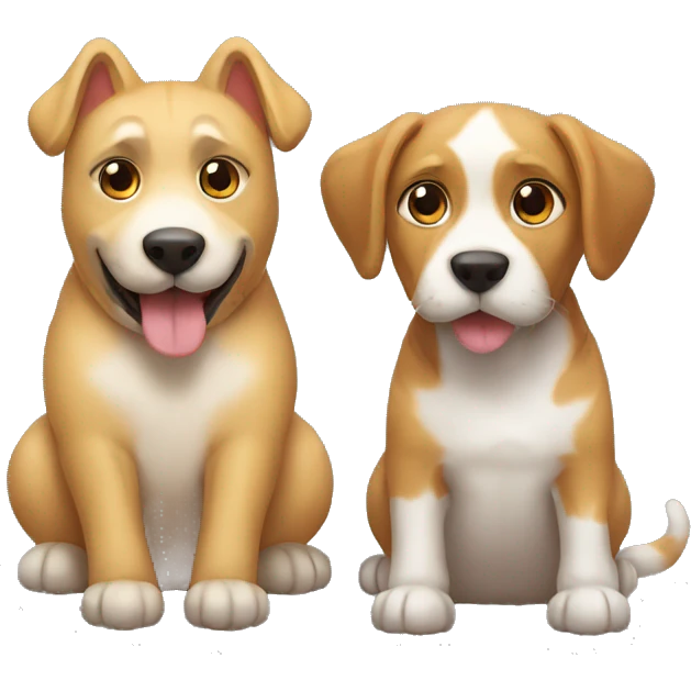 Cat and dog rating spigetti emoji