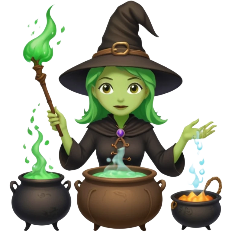green witch cooking potion emoji
