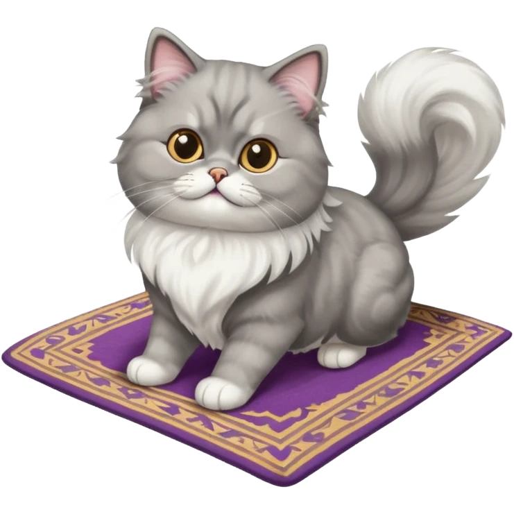 cat in flying carpet emoji