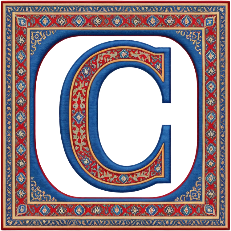  letter c made out of persian carpet texture emoji